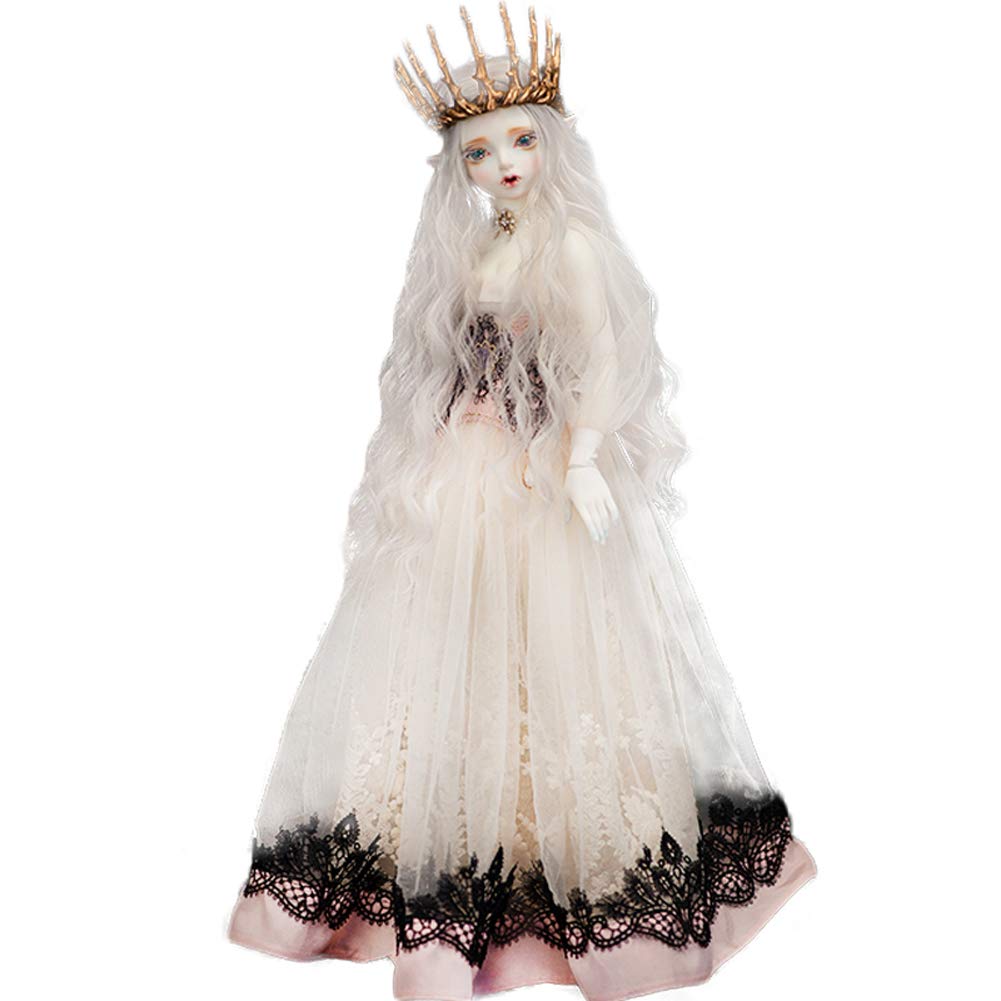 A, BJD 1/4 SD Puppe Siam Puppe, Überraschungsgeschenk für den kompletten Satz Perücke Kosmetik-Accessoires Mädchen von DIY Spielzeug und Schuhe