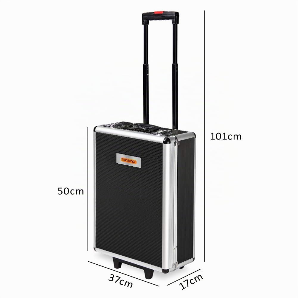 MONZANA® Valise à outils 899 pièces Anthracite en acier robuste Poignée télescopique Mallette bricolage à roulettes Clés Tournevis