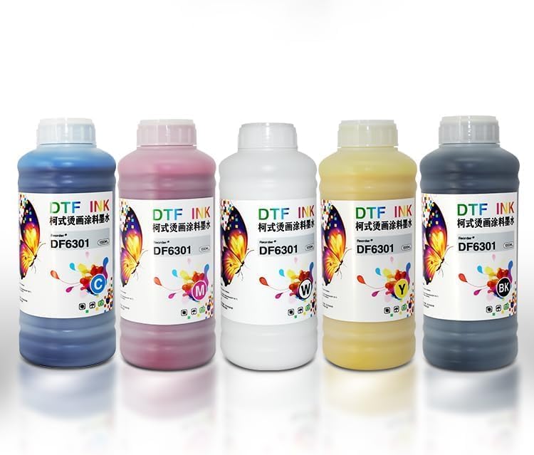 Tinta dtf para impresoras dtf A3 / a4, tinta para impresoras dtf, kcmyww, juego de 6 botellas, cabeza de impresión l1800 / tx800 / r1390 / xp600 500 ml por botella (DTF Tinta)