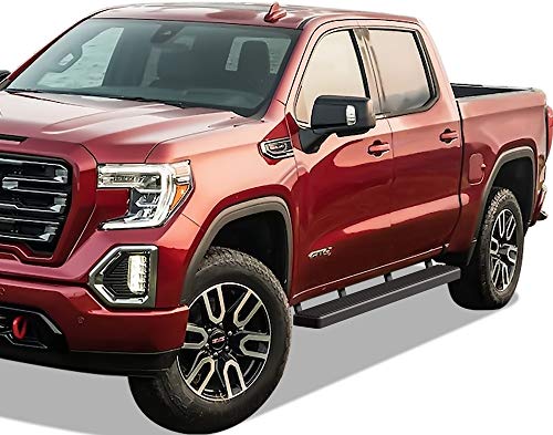 Estribos negros de acero inoxidable APS 5in para Chevy Silverado miniatura 6