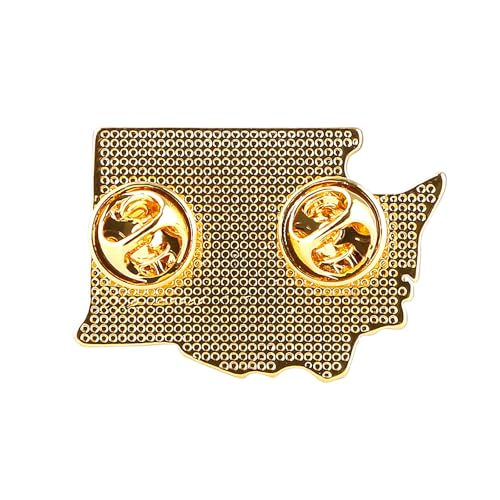 Image of State Shaped Map Lapel Metal Pin Enamel Brooch Keepsake Beautifully Designed for Backpack Hat