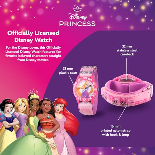 Disney Girl's 'Rapunzel' Quartz Plastic and Nylon Watch, Color:Purple (Model: W002967)3