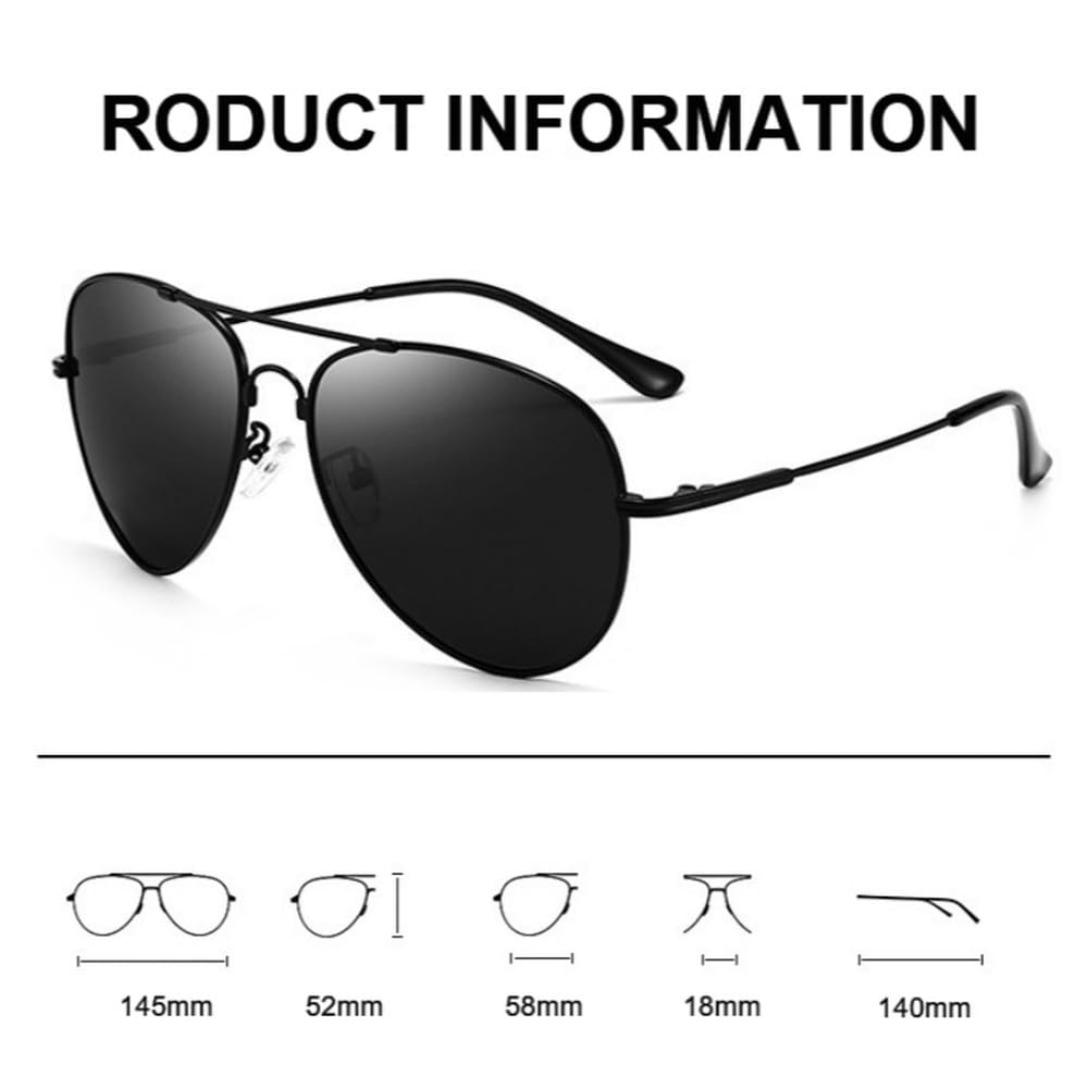 Polarisierte, photochrome Sonnenbrille aus Titan für Herren, die im Freien Auto fahren möchten.