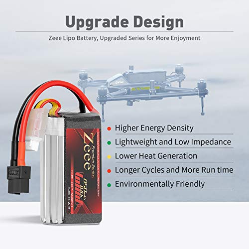 Zeee 4S Lipo Batteria 14,8V 100C 850mAh RC