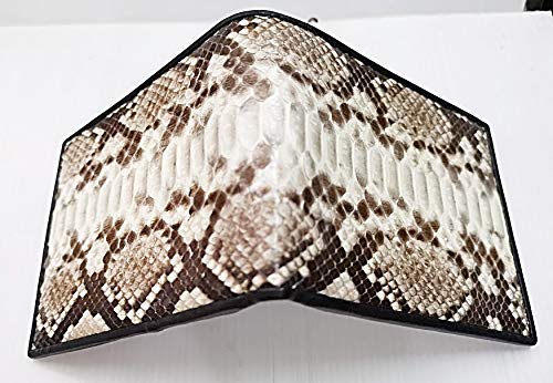 GENUINE PYTHON SNAKE SKIN LEATHER MEN'S BIFOLD WALLET WHITE NEW2