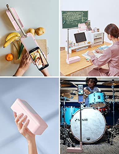 Viozon Extendable Selfie Stand 360° Rotation with Phone Holder, Rechargeable Wireless Foldable 7 Brightness LED Light for Live Streaming/YouTube/Tiktok/Video Recording/Photography/Reading (AP-V6P)