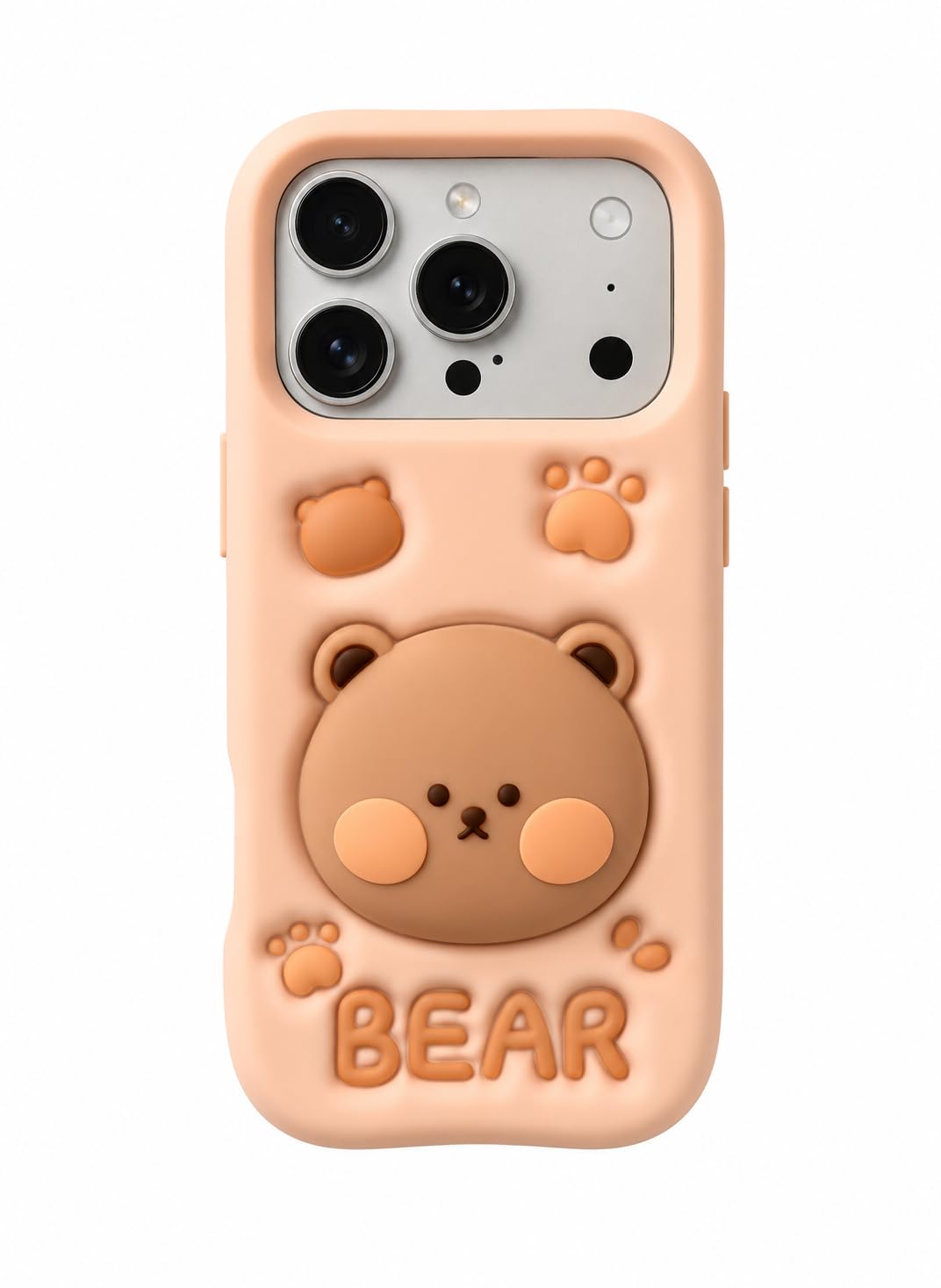 LN KART Kawaii 3D Teddy Bear Phone Case for iPhone 17 (with Stand