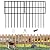 10 Pack Garden Animal Barrier Fence, 1.65inch Spike Spacing No Dig Fence, Reusable Rustproof Metal Defense Border, Dogs Rabbits Blocker Fence for Outdoor Yard, Total 10.8ft(L) x 17inch(H)