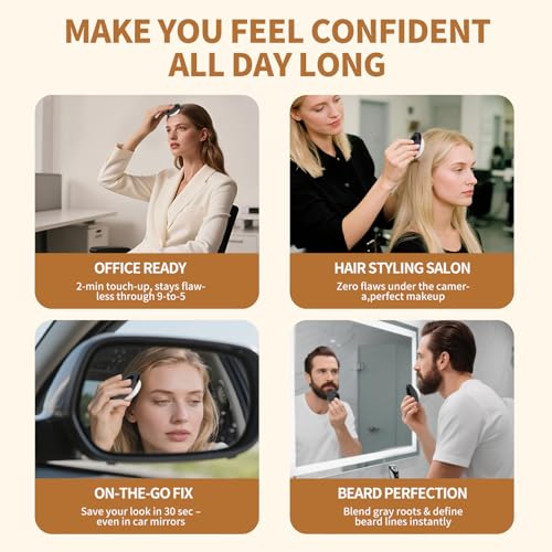 Image of Sevich Hairline Powder, Gray Root Touch Up, Sweatproof, Medium Brown