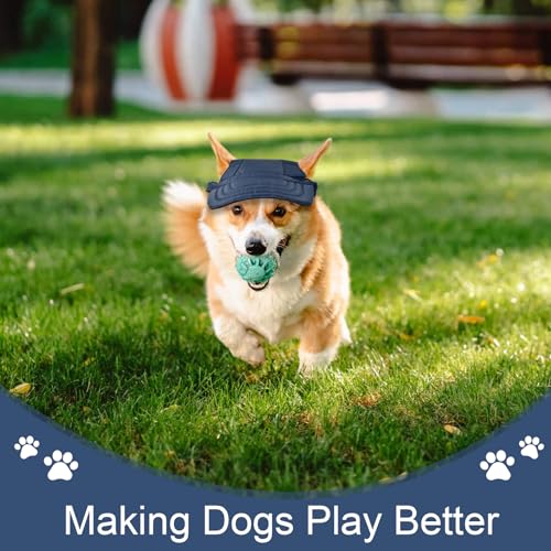 Atmungsaktives Hund Baseballmütze, Einstellbare Baseballmütze für Haustiere, Hunde-Sonnenhut mit Ohrlöcher, Stilvoll Sommer Reise Hut für Haustiere, für Alltag und Outdoor-Aktivitäten (Marineblau, M)