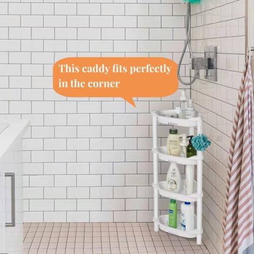 Elyken 4 Tier Shower Caddy Organizer Shelf Corner, 14.4 X 11.2 X 31.5 Inches, Rustproof, Plastic Shower Rack Stands For Inside Bathroom thumb #1