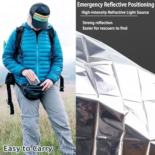 Couverture d'urgence imperméable Deecam lot de 24 pour la survie - 6