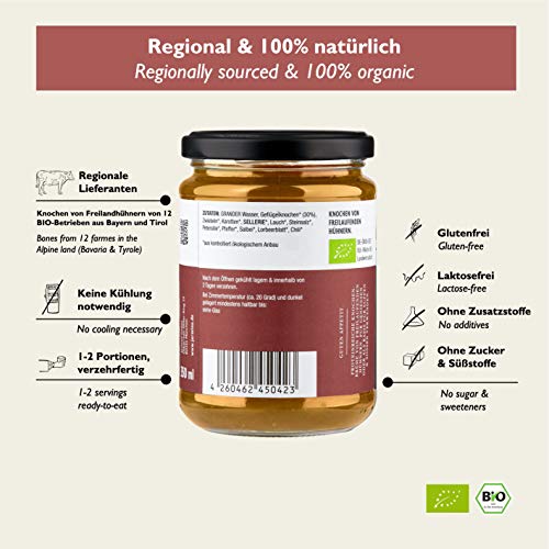 JARMINO Bone Broth (4x) | 100% biologische kip | rijk aan Collageen | Paleo & Ketogenic Diet geschikt | natuurlijk… - Afbeelding 5