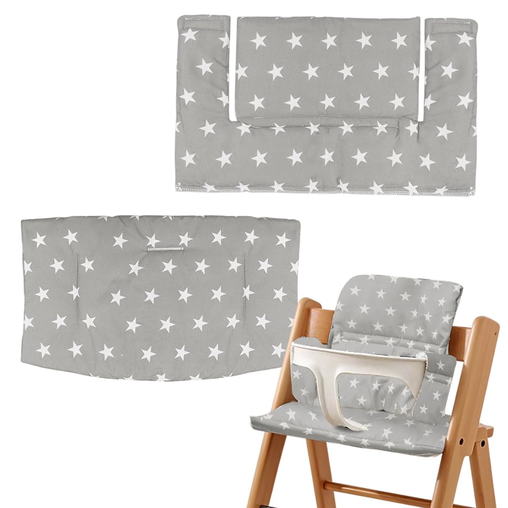 RANJIMA Hochstuhl Sitzkissen, 2-teilig Passend für Stokke Tripp Trapp Kinderhochstuhl, Wasserdicht Kissen Sitzbezug, Hochstuhlauflage, Abnehmbar Weiches Sitzkissen für Säuglinge, Einfache Befestigung