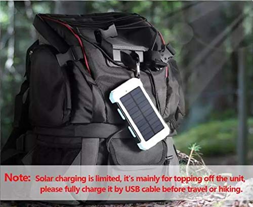 image for Solar Charger 30,000mAh, Dualpow Portable Solar Battery Charger Extern