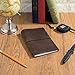 Elan Publishing Company Handcrafted Top Grain Leather Journal Notebook Cover with 5 Journals (5