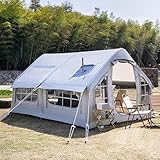 Tienda de campaña inflable con bomba, instalación rápida para acampar de 2 a 8 personas, refugio al aire libre para todas las estaciones