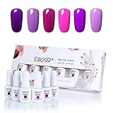Elite99 Gel Polish Soak-Off Gel Nail Polish UV LED Nail Art Box Set of 6 8ml C007