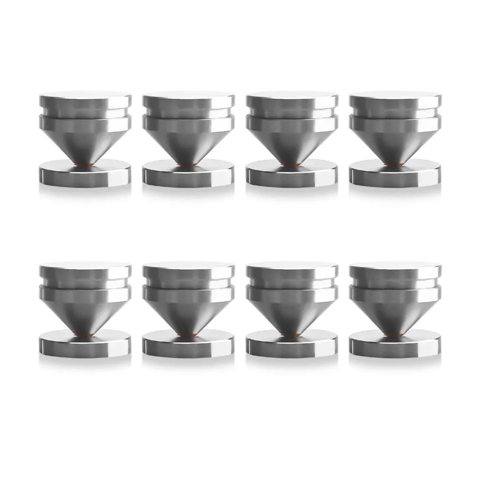 Inox SpeakerSpike 4/8 set di piedini for supporto for altoparlanti Hifi | Chiodo for piedino da pavimento a cono con punte for piedini in lega di alluminio e metallo M23 * 20mm(4 sets,Gold)