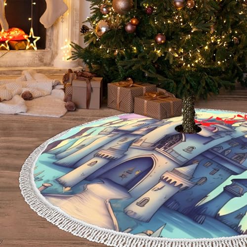 Jupe de sapin de Noël 121,9 cm imperméable style rustique