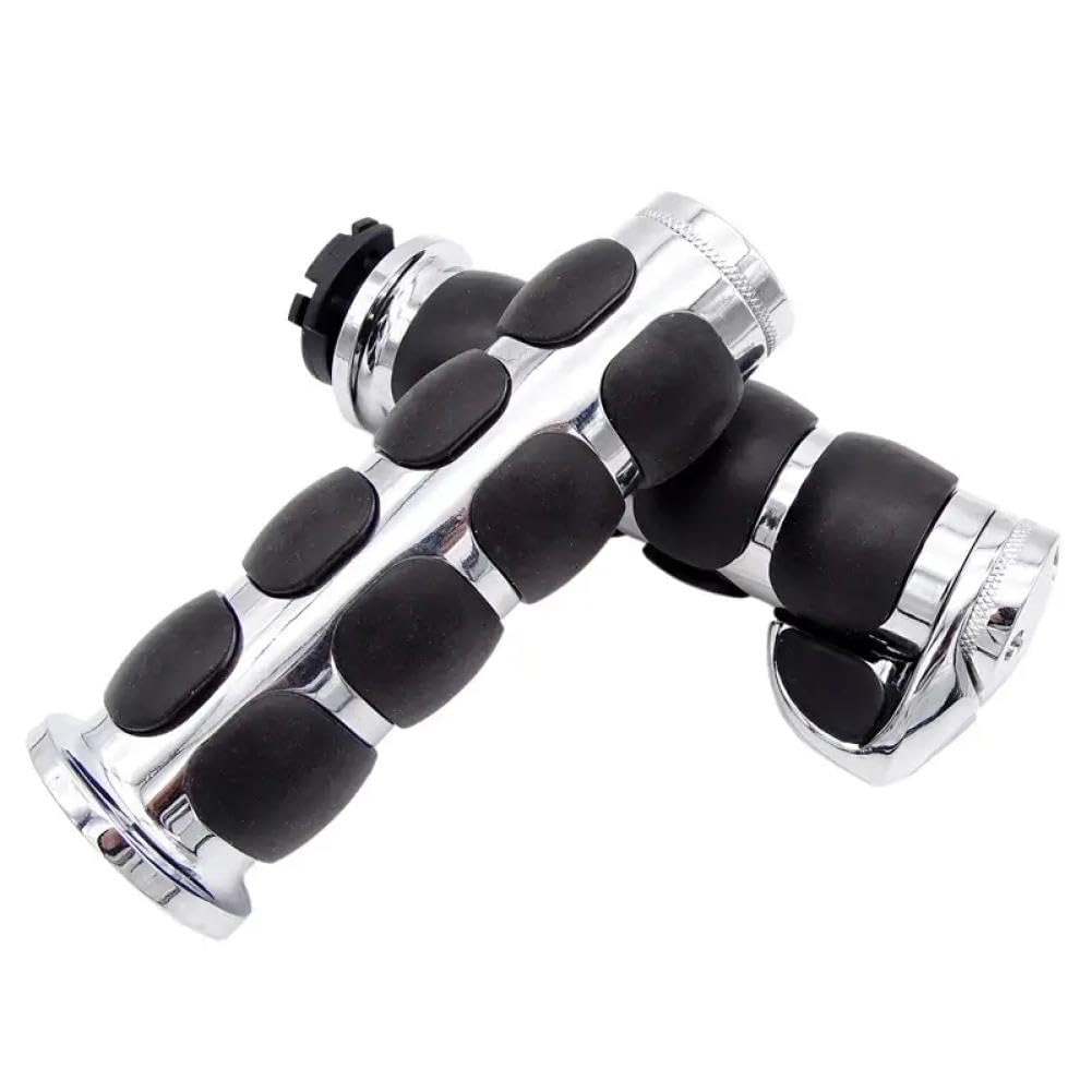 Manopole Manubrio Moto 25mm In Alluminio E Gomma Compatibili Con Softail Touring Street