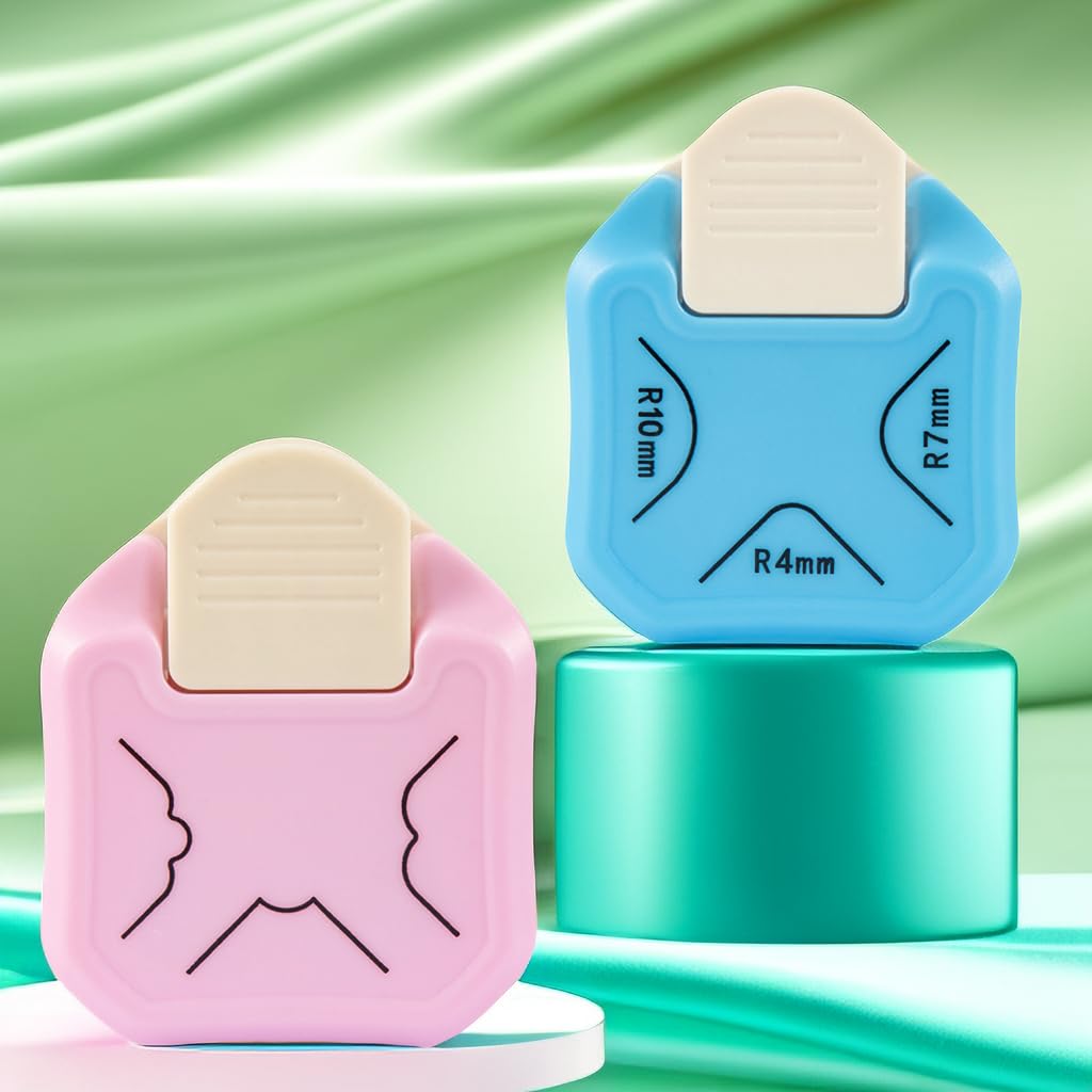 2PCS/SET Paper Cutter Punch 3 in 1 Corner Rounder