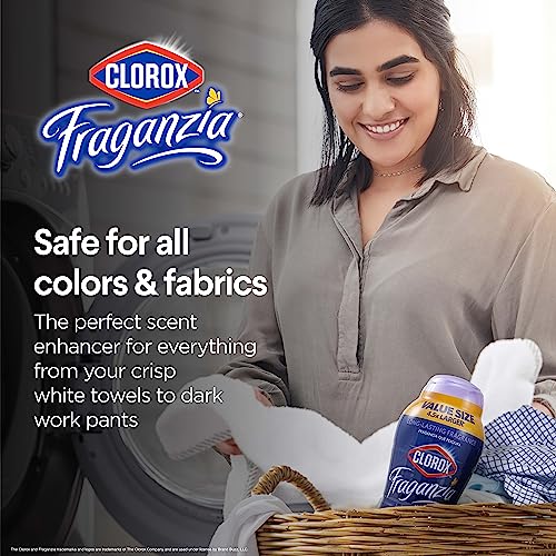 Image of Clorox Fraganzia Laundry Scent Booster Crystals, In-Wash Fragrance Beads for Fresh-Smelling Clothes & Linens, Safe for All Fabrics & Colors, Easy-Pour Bottle, Lavender with Eucalyptus, 70 Oz - 6 Pack