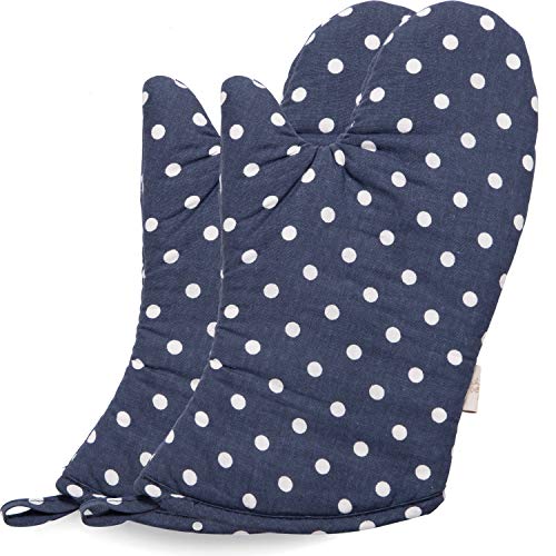 NEOVIVA Cute Oven Mitts for Easy Bake Oven, Blue Navy Oven Gloves
