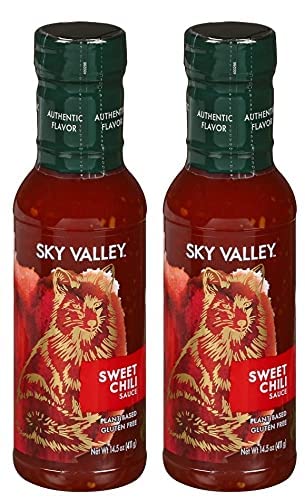 Sky Valley Salsa de chile dulce, calor suave, salsa de chile dulce tailandés, uso como salsa de huevo o rollito de primavera, sin gluten, a base de