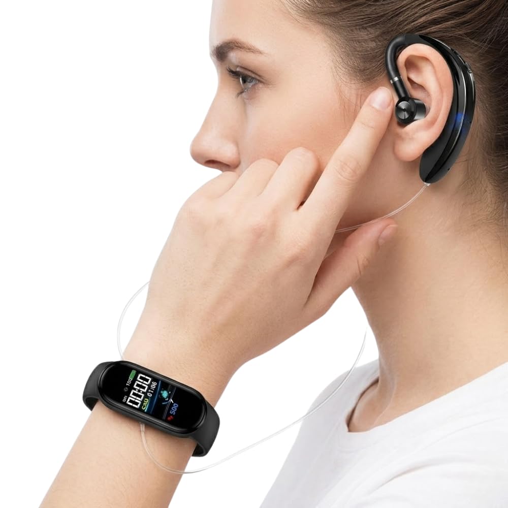 Drumstone (𝐒𝐩𝐞𝐜𝐢𝐚𝐥 𝟏𝟓 𝐘𝐞𝐚𝐫𝐬 𝐖𝐚𝐫𝐫𝐚𝐧𝐭𝐲) Combo Pack M4 Smart Fitness Band & Single Ear Bluetooth Headset | Activity Tracker with Heart Rate, Step Counter & Wireless Earbud-picture-31