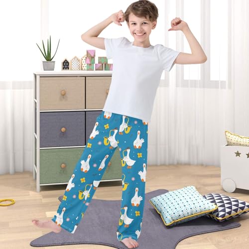 Boy's Pants Music Goose Jogger Pants Elastic Waist Long Bottoms Trousers with Pockets 6-14 Years4