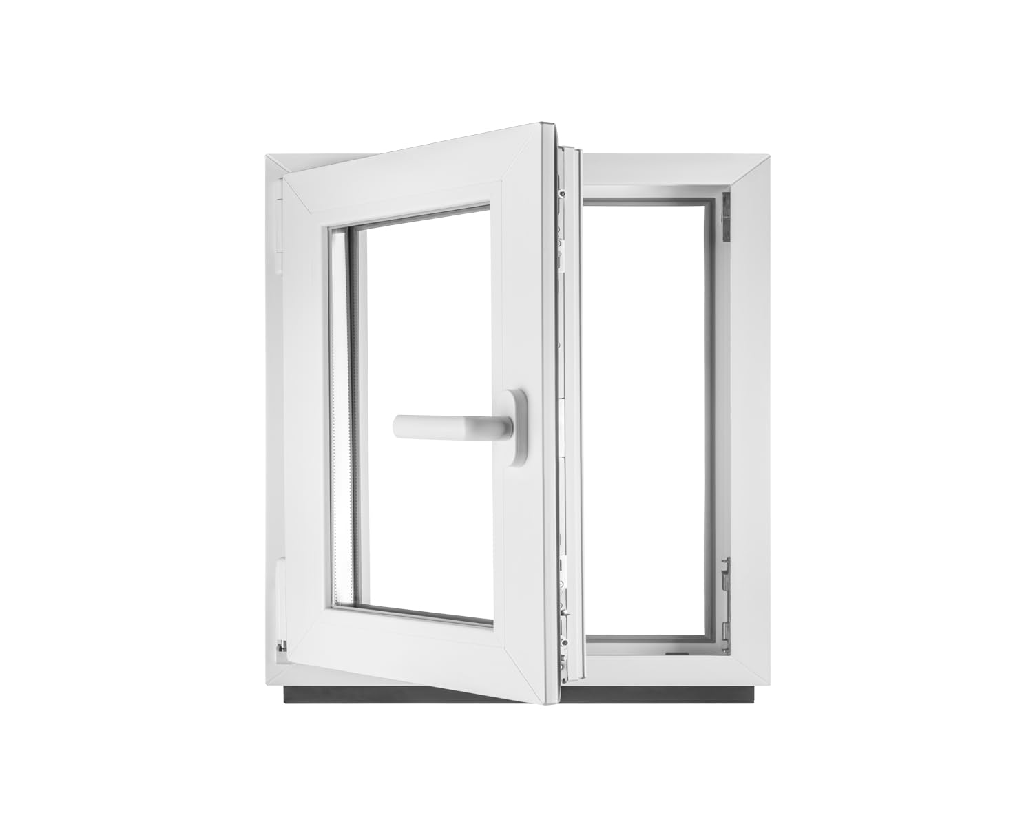 Finestra Serramenti in pvc Bianco - Vetro camera Larghezza x Altezza 70 x 70 cm apertura Sinistra 700 x 700 mm Funzione Girevole - Ottima scelta