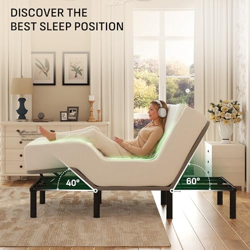 Image of Softa Adjustable Bed Frame Queen Size with 12 inch Mattress, 3 Leg Height Options, Dual Motor Electric Bed Base w /Remote Control, Gel Memory Foam Mattress, Head & Foot Incline, Mattress Holder