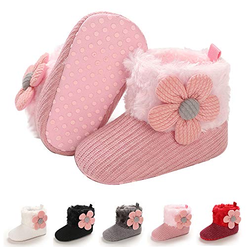 Image of E-FAK Baby Boy Girl Boots Newborn Shoes Winter Snow Bowknot Anti-Slip Soft Sole Warm Infant Toddler Prewalker Booties