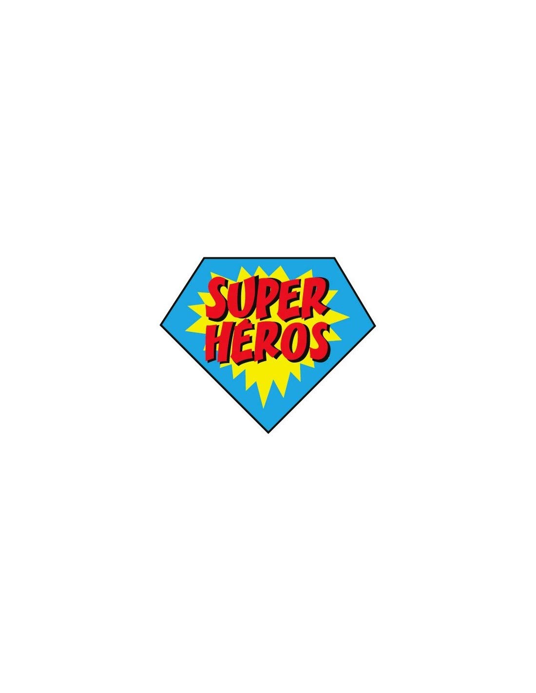 Sticker super héros grand format autocollant mural chambre enfant