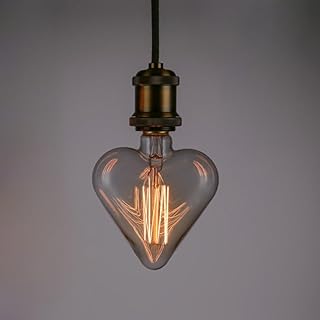 Uonlytech Led Light Bulb Vintage Bulbs E27 LED Bulb, Heart Bulb Decorative Light Bulb for Rustic Wedding Decorations Bar Home Decor with Vintage Lamp Socket LED Bulb Vintage Decor