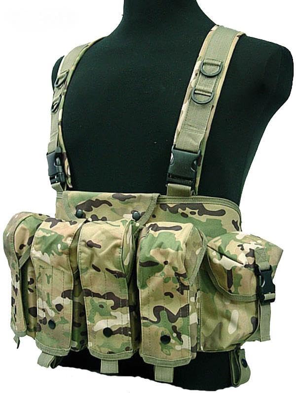 DLP Tactical Intruder Universal Chest Rig with 308/223 Magazine Pouches (CP)