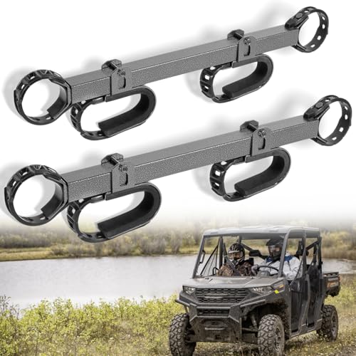 Image of 20079 UTV Gun & Bow Rack Overhead in-CAB Holder for 1.5 inch - 2 inch Roll Bar Fits for Polaris RZR Ranger Yamaha Can Am Kawasaki Snowmobile Golf Cart