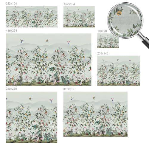 Revêtement mural résistant aux taches Tulup 152x104 cm arbres exotiques