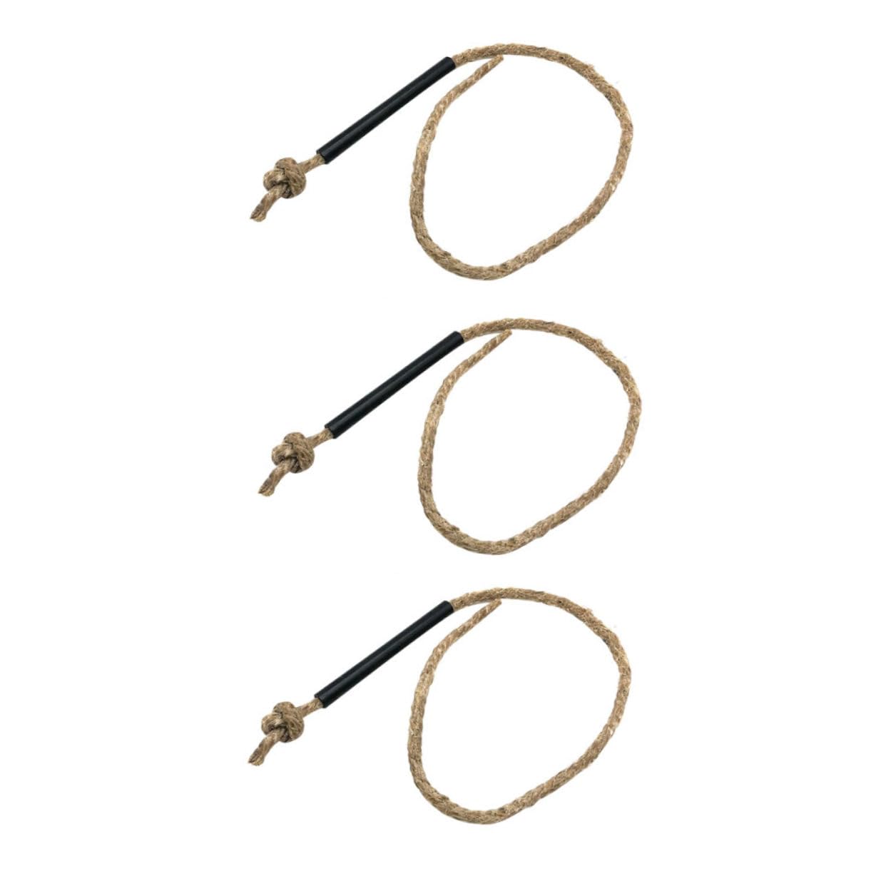 SUPVOX Elevate Your Outdoor Adventure 3 Pack Wax Flame Rope Survival Camping Tool with Aluminum Handle Trim to Fit