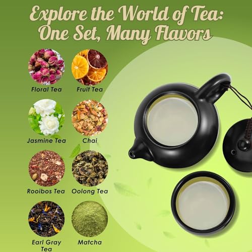 Flexzion Set da tè cinese giapponese vintage