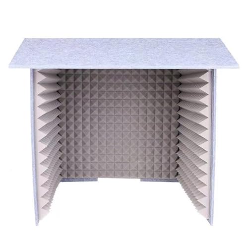 PIKNEW 簡易防音室 1人用 防音ボックス 吸音パネル 防音室 卓上パーテーション 防音ブース 遮音 シート 個室ブース パーテーション フェルトボード 防音壁 リバーブとノイズフロアを排除します 録音・会議・放送用 マイク防音 録音吸音材 飛沫防止