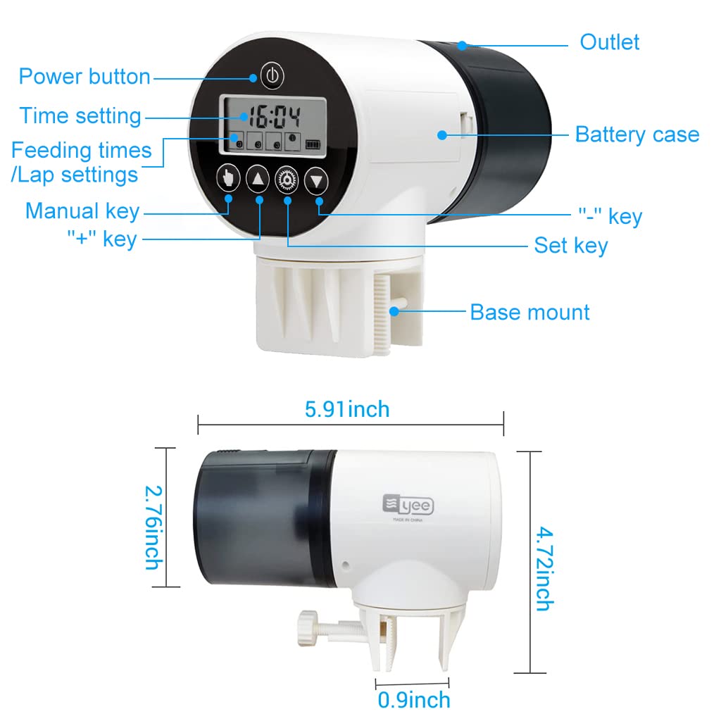 HASTHIP Automatic Fish Feeder, Timer, Moisture Resistant, Flakes/Pellets 3