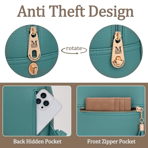 Image of Mini Backpack Purse for Women Anti Theft Backpacks with Secured Zipper and Tassel