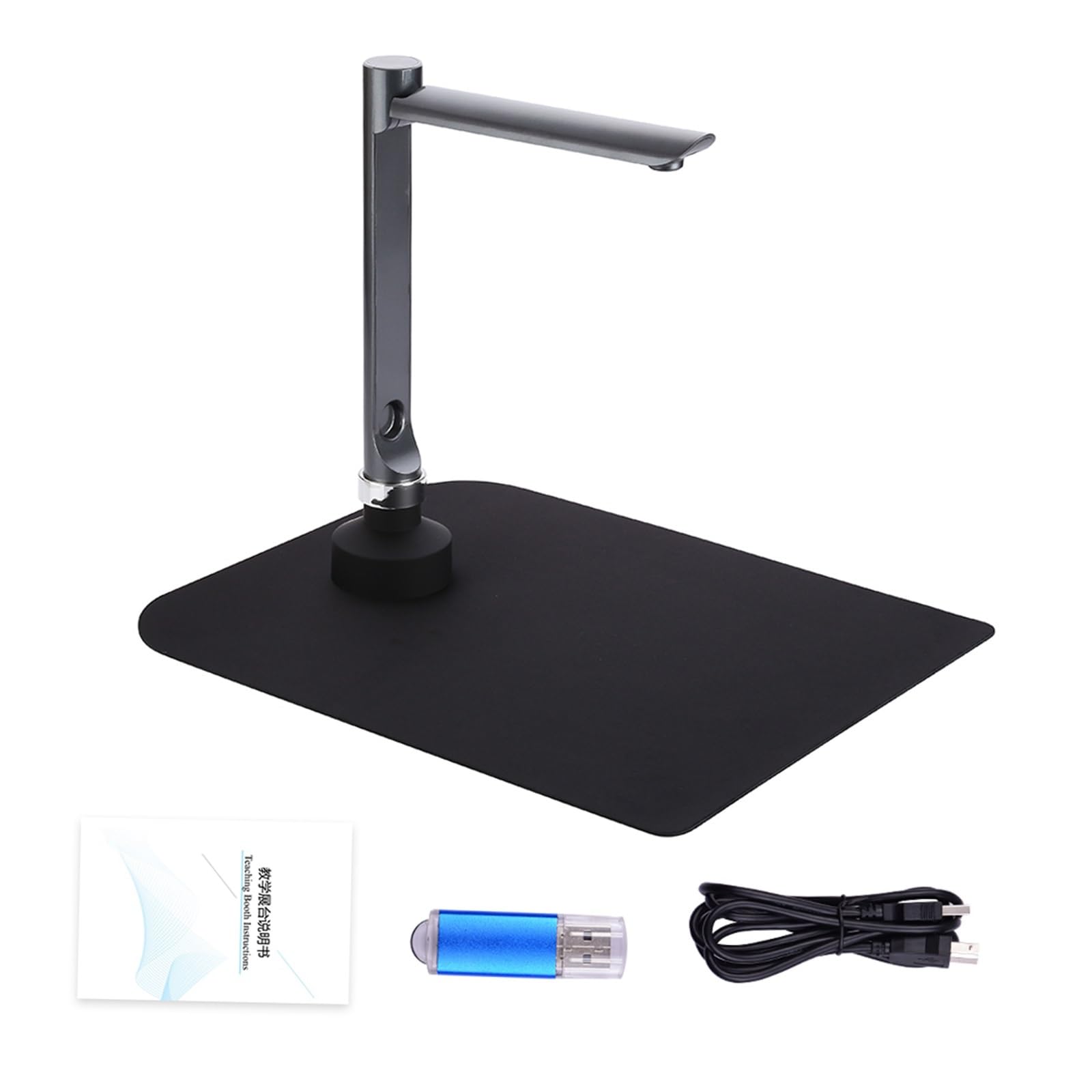 Telecamera per documenti Scanner for fotocamera for documenti USB F60A, fotocamera HD da 5 MP formato A4 con software didattico a luce LED for insegnante