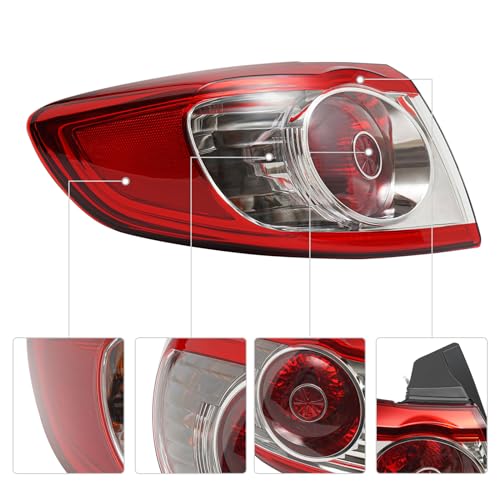 Venionwa Tail Light Assembly, Left & Right Side Tail Light, Tail Light for 2010-2012Hyundai Santa Fe, Tail Light Tail Lamp Assembly for 2010-2012Hyundai Santa Fe, 924010W500 (Left & Right Tail Light)