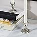 Silver Taper Candle Holders Set of 2, 3 Inch Candlestick Holders, Solid Metal Candle Stick Candle Holder, Traditional Short Candle Holders for Table Centerpiece Decorations Vintage Decor