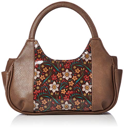 Fashionable Handbag with Embroidered Floral Print [Keylee Starrett]