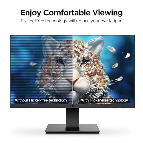 KOORUI 24 Inch Computer Monitor, FHD(1920 x 1080p) PC Monitors, 75Hz IPS Display, HDMI, VGA, 99% SRGB, 75 x 75 mm VESA Mountable, Frameless, Flicker-Free, 3-Year Warranty 5 KOORUI 24 Inch Computer Monitor, FHD(1920 x 1080p) PC Monitors, 75Hz IPS Display, HDMI, VGA, 99% SRGB, 75 x 75 mm VESA Mountable, Frameless, Flicker-Free, 3-Year Warranty - Image 3