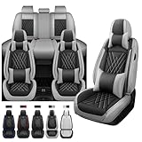 Sijiuhao Seat Covers for Mitsubishi Eclipse Cross 2018-2025, Premium Leather Car Seat Protector, Waterproof, Airbag-Compatible & Durable Auto Interior Protection(5 Seats, Black&Gray, Luxury)